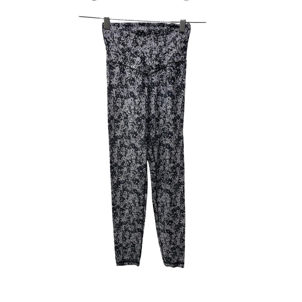 Aerie OFFLINE Real Me High Rise Floral Print Leggings Black Gray S